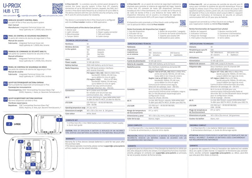 U-Prox HUB LTE user manual