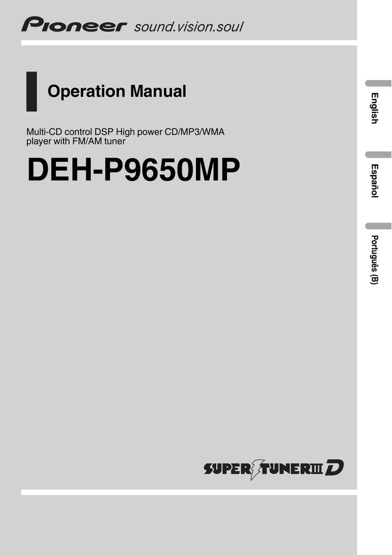 Pioneer DEH-P9650MP User manual Pioneer DEH-P9650MP User manual