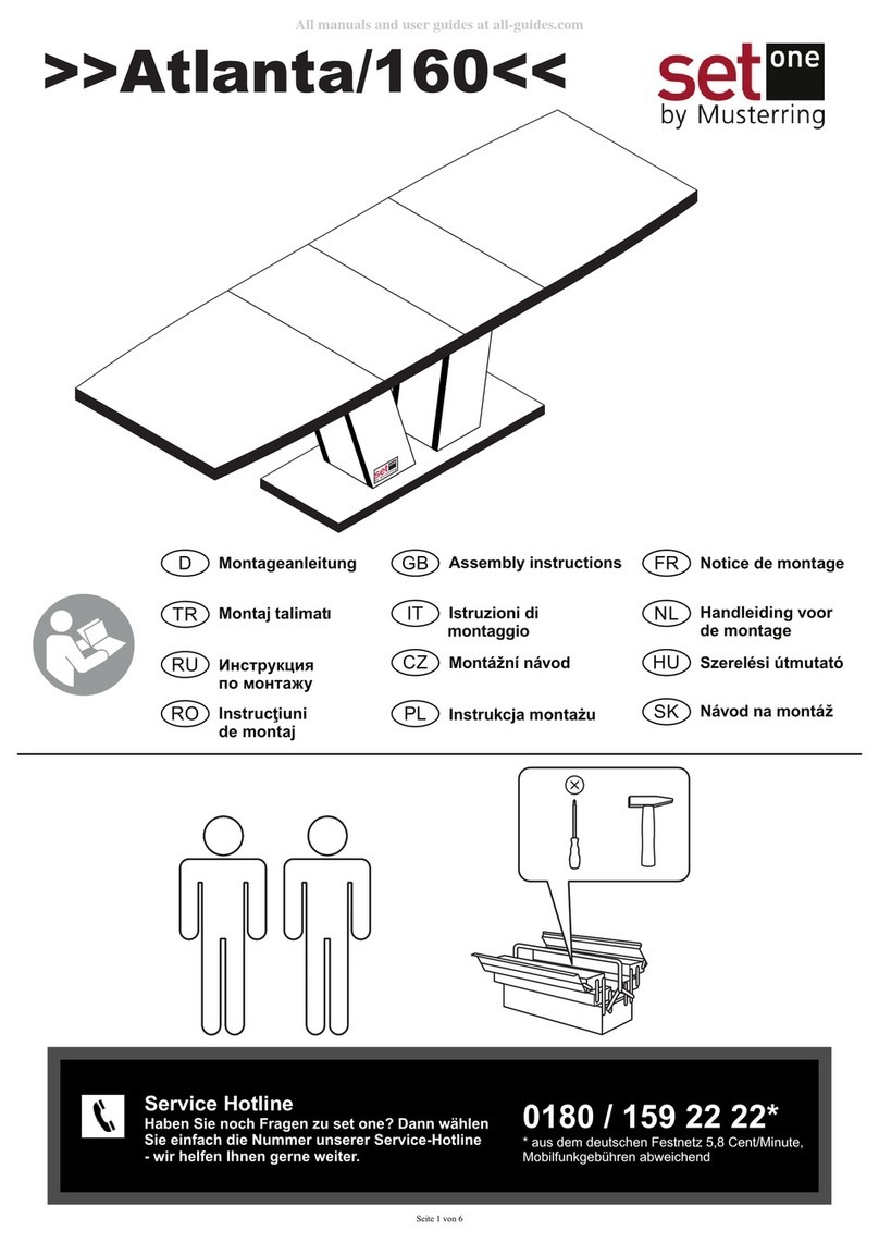 Musterring set one Atlanta/160 User manual