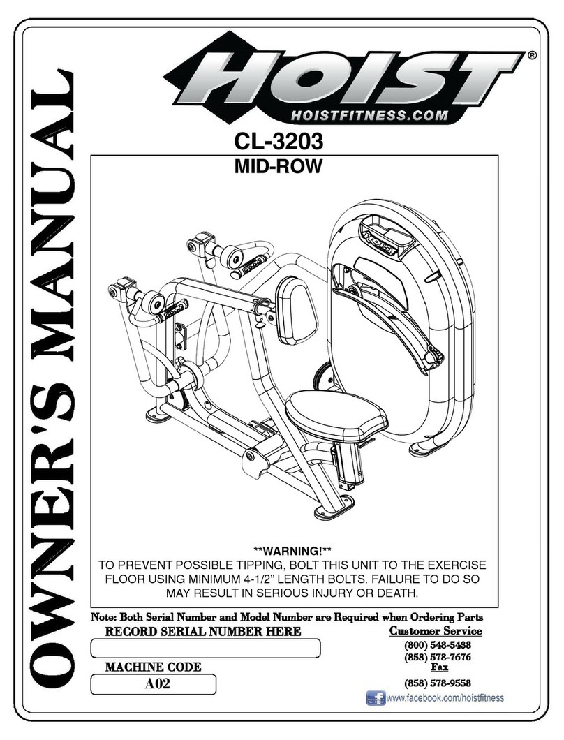 Hoist Fitness CL-3203 owner's manual