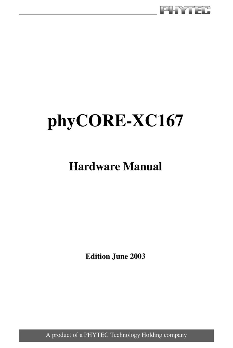 Phytec phyCORE-XC167 User manual