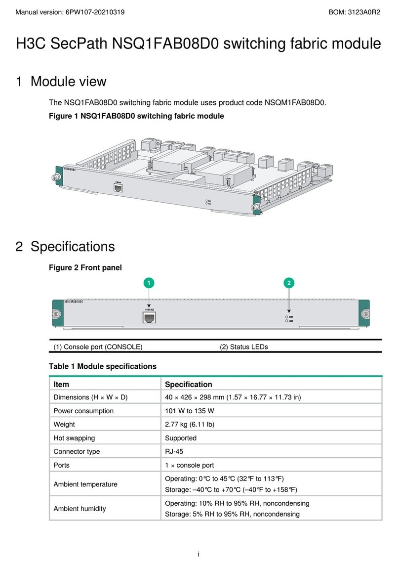 H3C SecPath NSQ1FAB08D0 User manual