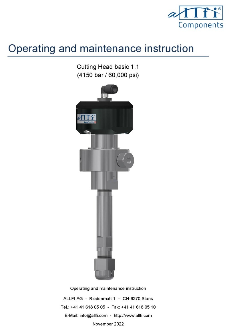allfi 906110 Assembly, Operating and Maintenance Instruction