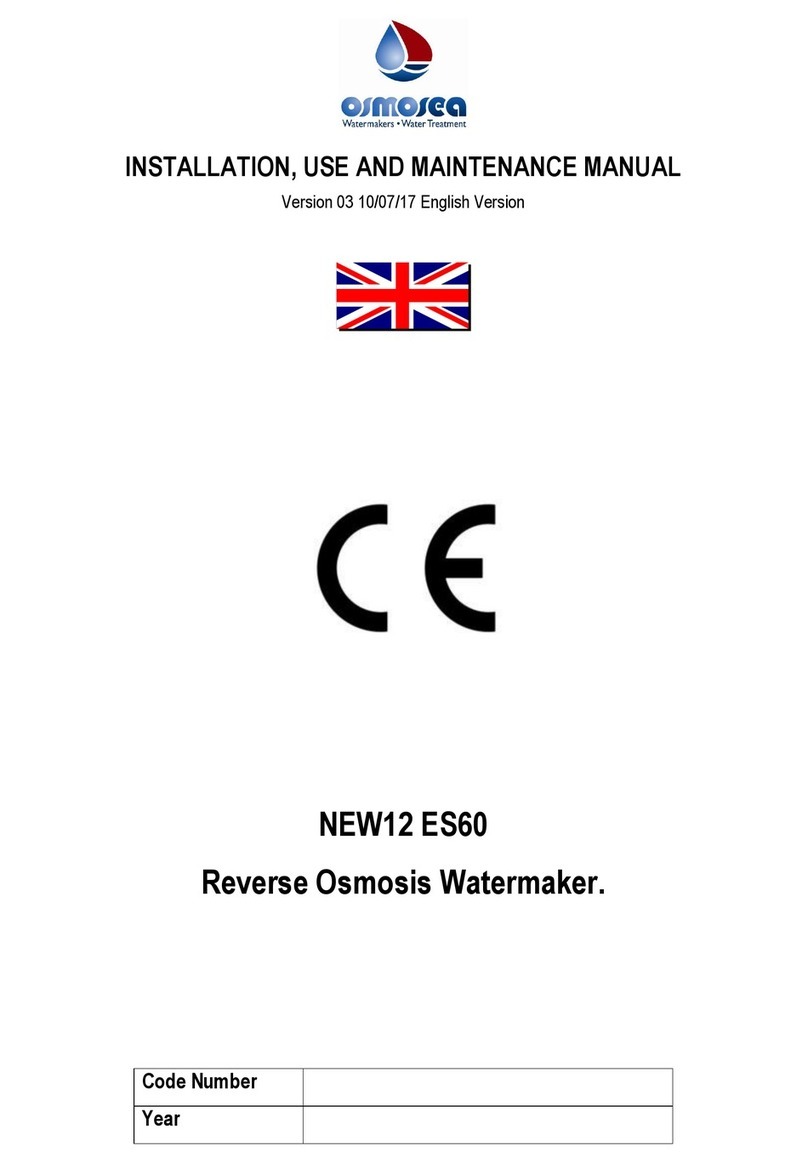 OSMOSEA NEW12 ES60 Instructions for installation, use and maintenance manual OSMOSEA NEW12 ES60 Instructions for installation, use and maintenance manual