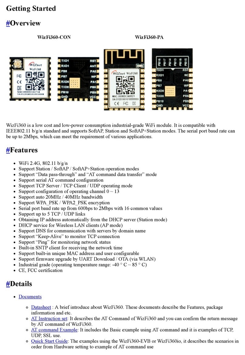 Wiznet WizFi360-CON User manual