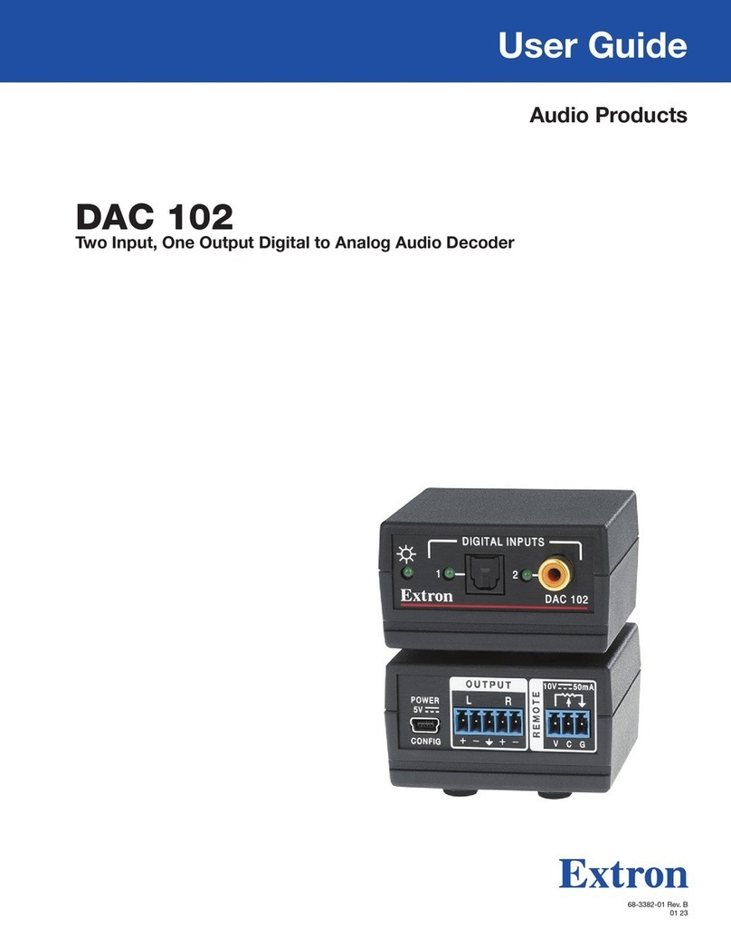 Extron electronics DAC 102 user guide