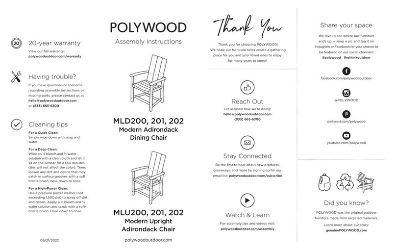 Polywood MLD200 Assembly instructions Polywood MLD200 Assembly instructions