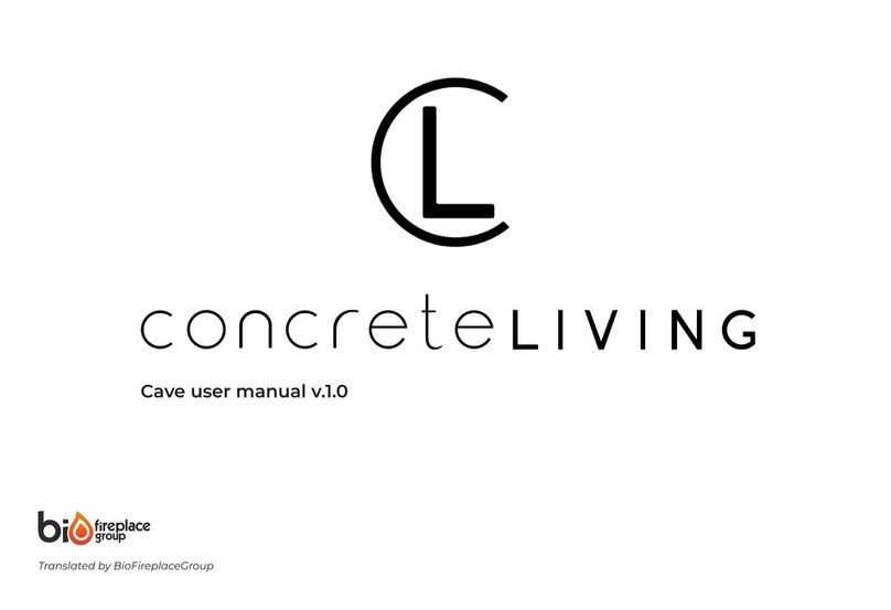 Bio Fireplace Group concrete LIVING CAVE user manual