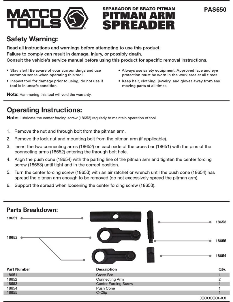 Matco Tools PAS650 quick start guide