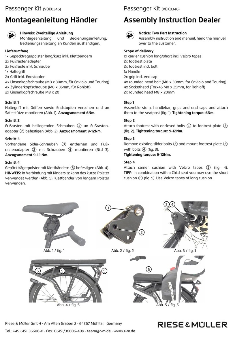 RIESE & MULLER VBK0346 User manual RIESE & MULLER VBK0346 User manual