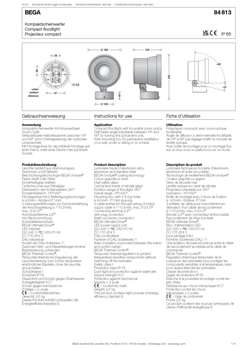 BEGA 84 813 User manual