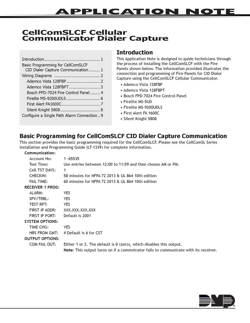 DMP Electronics CellComSLCF Installation and operating instructions