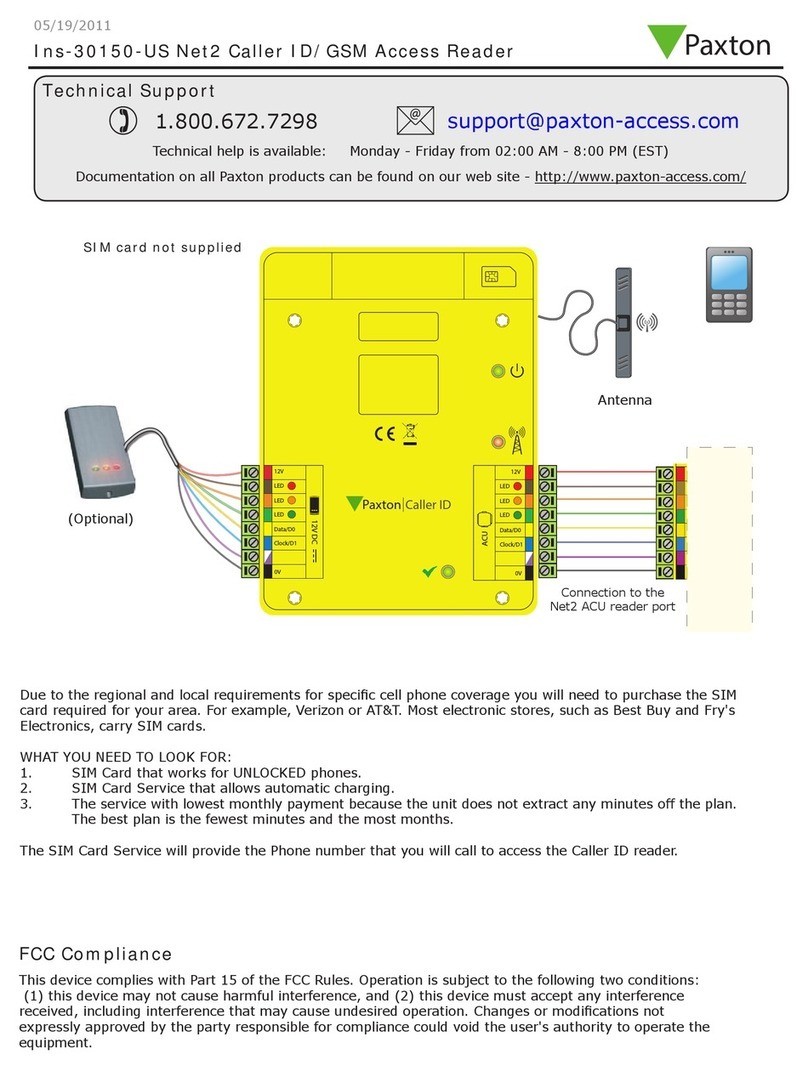 Paxton Ins-30150-US quick start guide