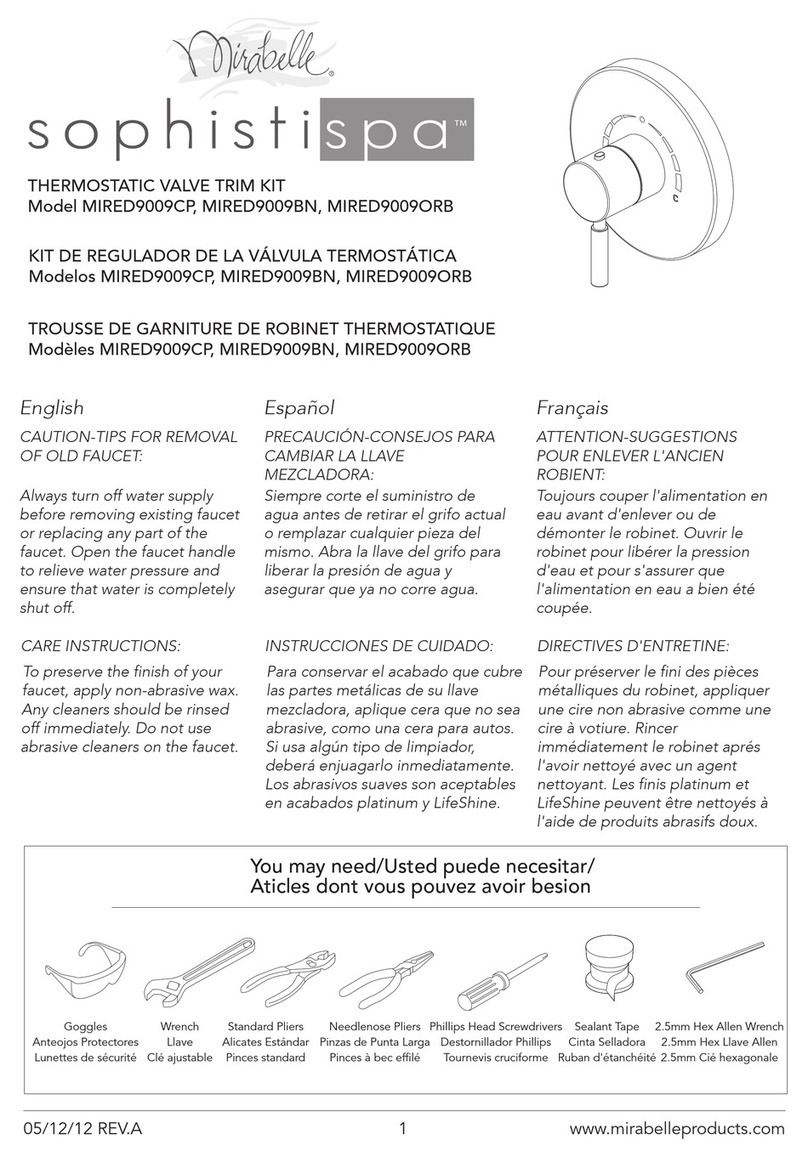 Mirabelle sophistispa MIRED9009CP User manual