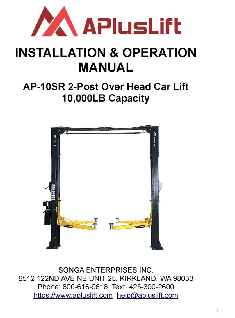 APlusLift AP-10SR Installation & operation manual
