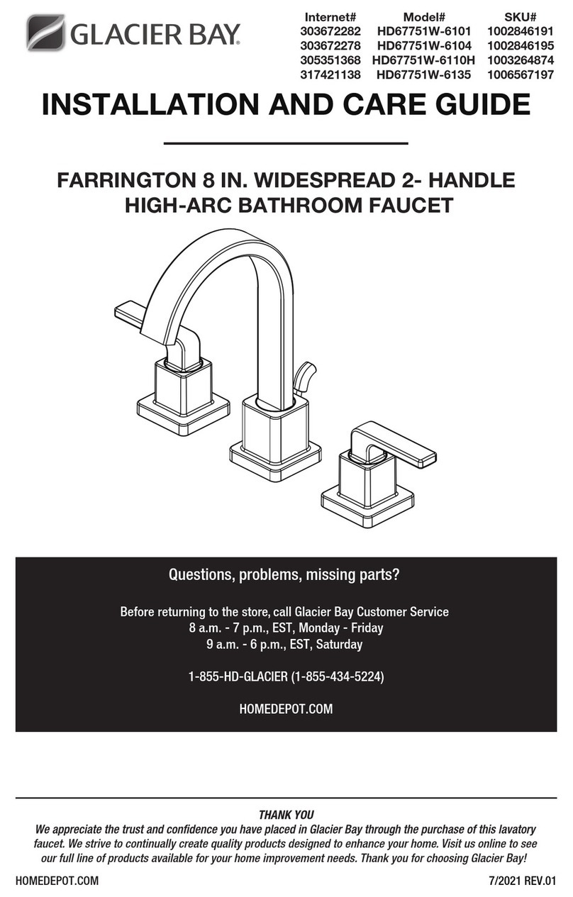 Glacier bay FARRINGTON HD67751W-6101 Assembly instructions Glacier bay FARRINGTON HD67751W-6101 Assembly instructions
