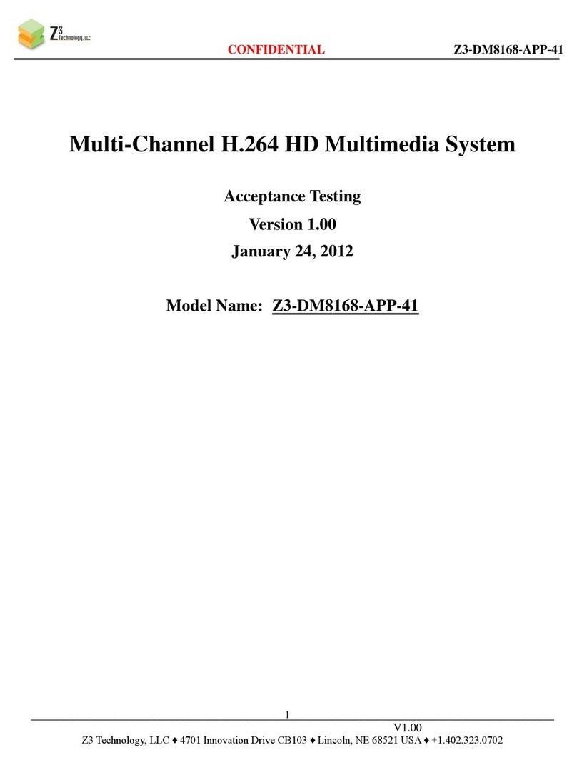 Z3 Technology Z3-DM8168-APP-41 User manual