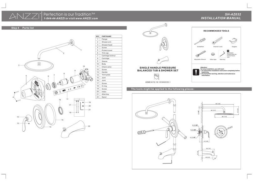 Anzzi Perfection is our Tradition SH-AZ032 User manual Anzzi Perfection is our Tradition SH-AZ032 User manual