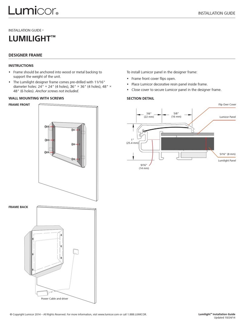 Lumicor LUMILIGHT installation guide Lumicor LUMILIGHT installation guide