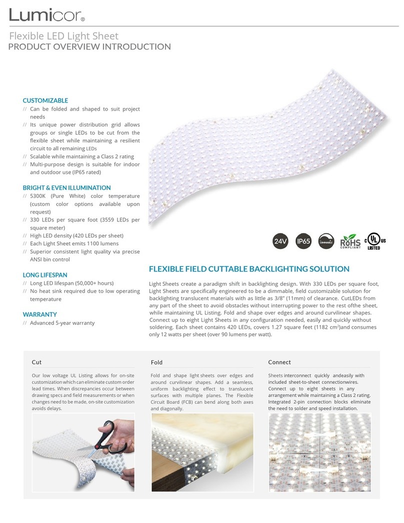 Lumicor Flexible LED Light Sheet User manual