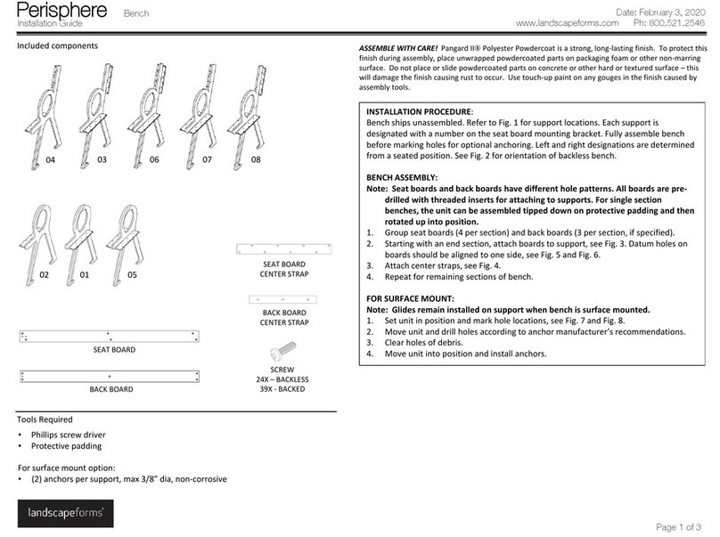 Landscape Forms Perisphere installation guide Landscape Forms Perisphere installation guide