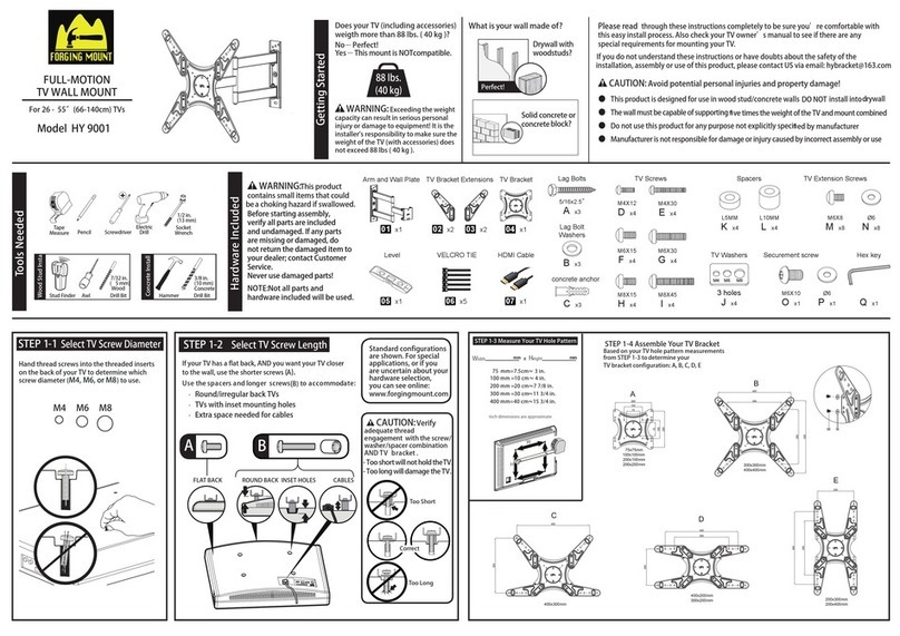 Forging Mount HY 9001 User manual