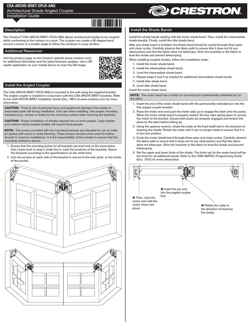 Crestron CSA-ARCH5-BRKT-CPLR-ANG User manual
