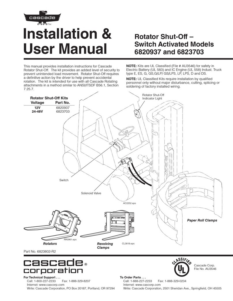 Cascade 6820937 Installation & user manual