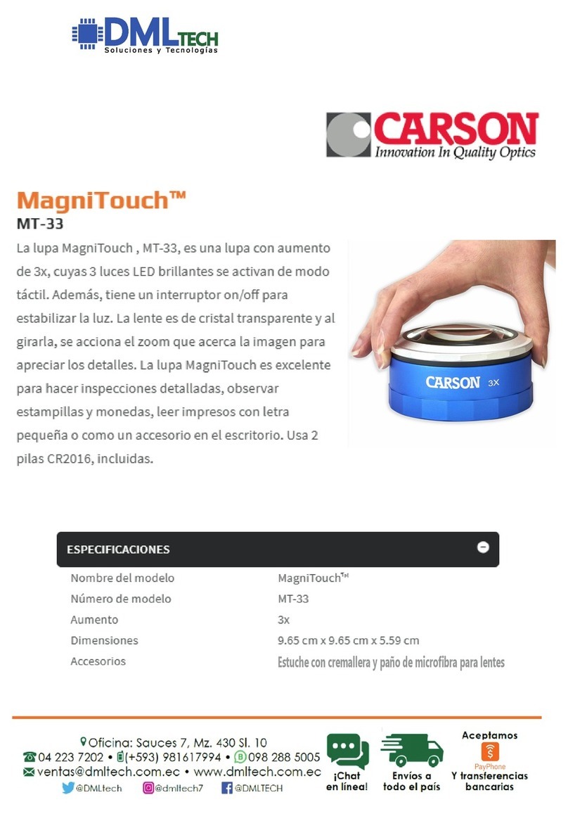 Carson MagniTouch MT-33 User manual Carson MagniTouch MT-33 User manual