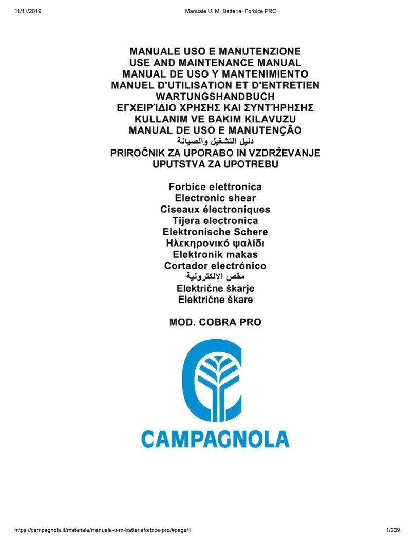 CAMPAGNOLA COBRA PRO Use and maintenance manual
