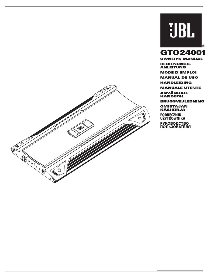 JBL GTO24001 User manual