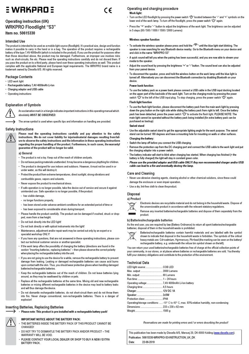 WRKPRO S3 operating instructions WRKPRO S3 operating instructions