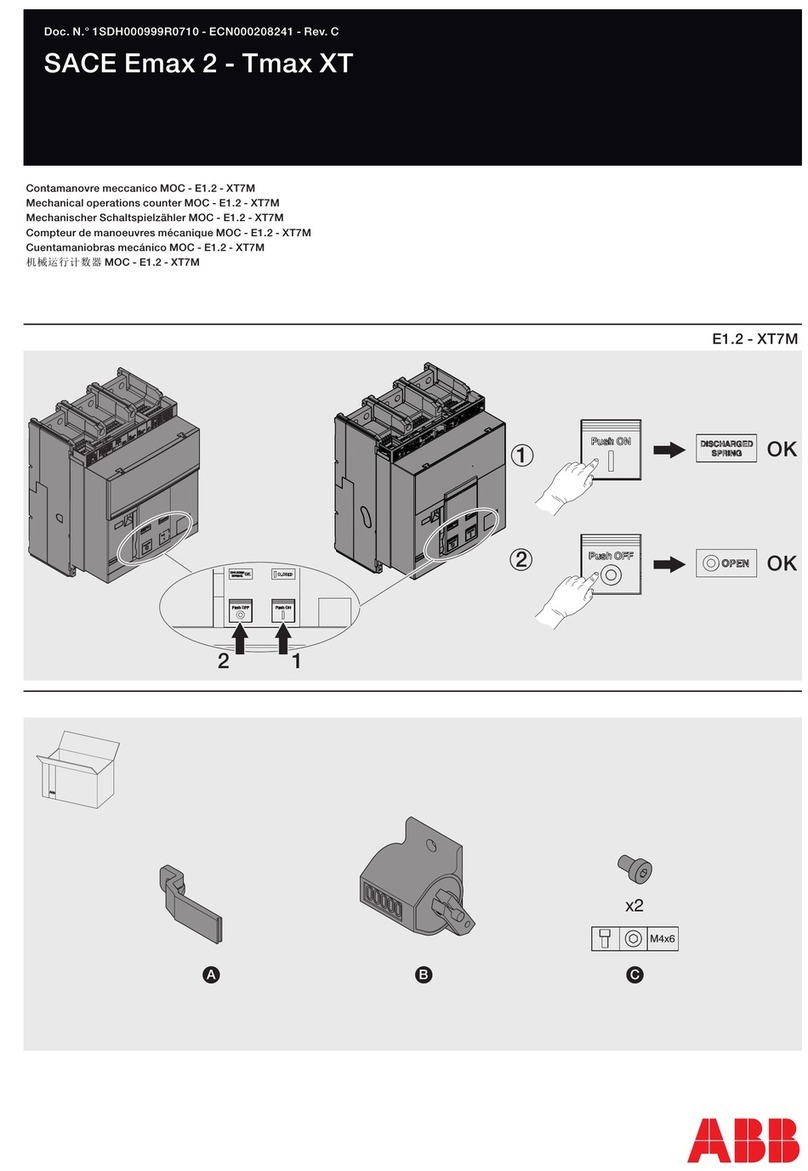 ABB SACE Emax 2-Tmax XT User manual