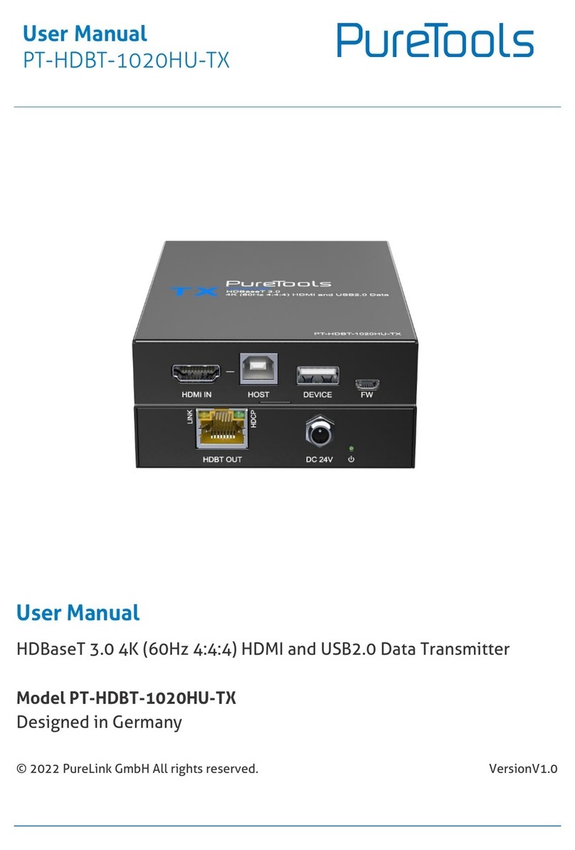 PureTools PT-HDBT-1020HU-TX user manual
