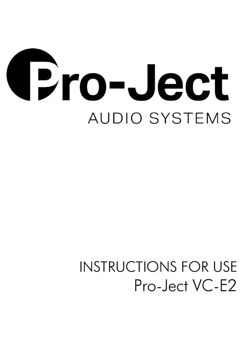 Pro-Ject Audio Systems VC-E2 User manual