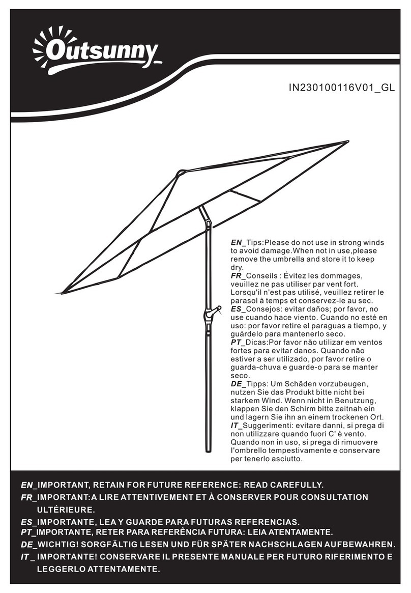 Outsunny IN230100116V01 GL User manual Outsunny IN230100116V01 GL User manual