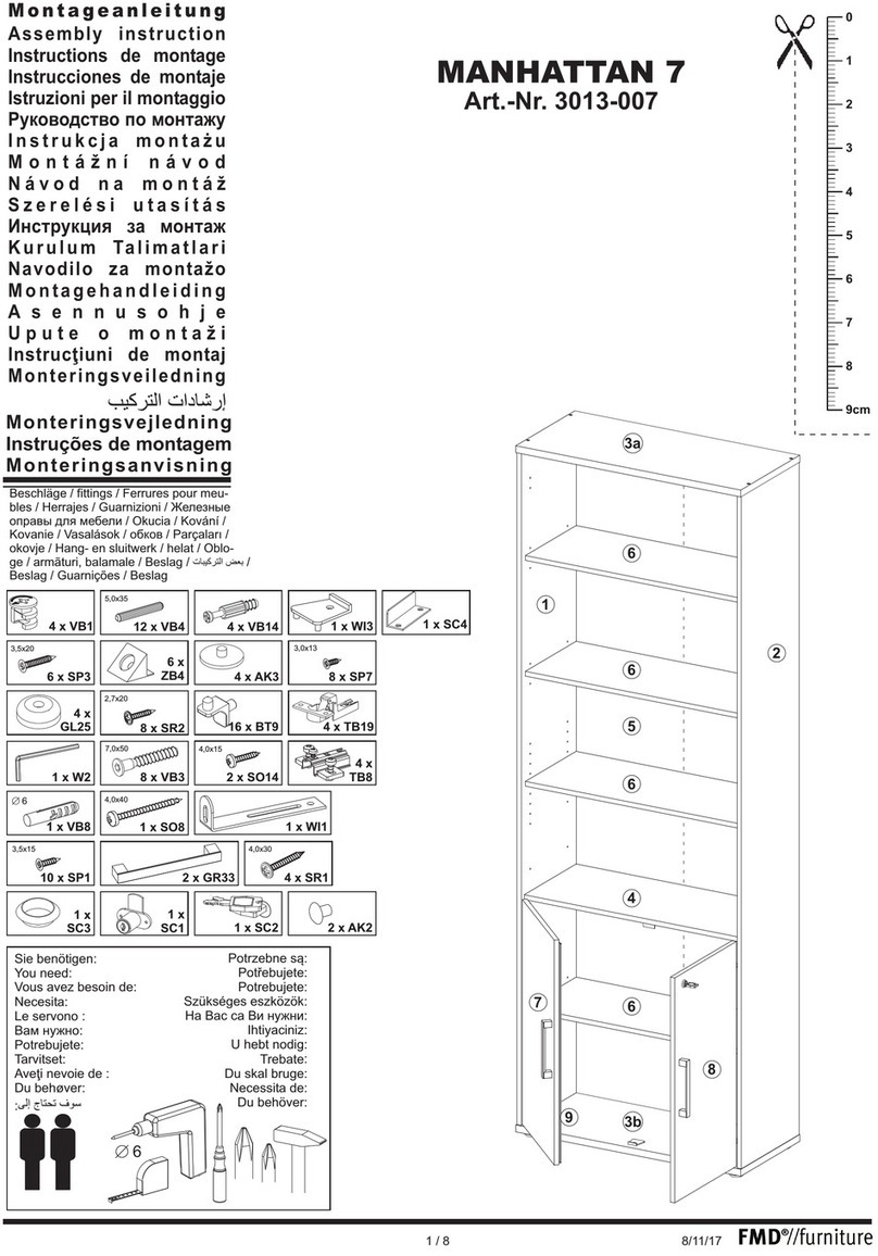FMD Furniture MANHATTAN 7 3013-007 Assembly instruction