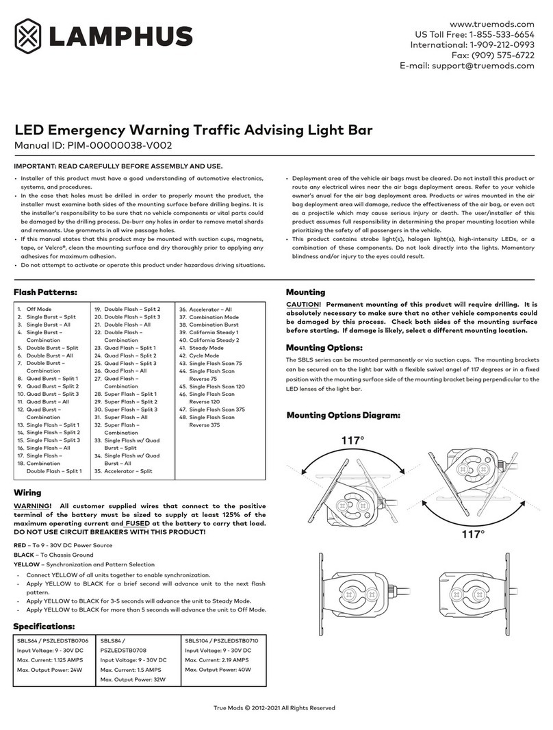Lamphus PIM-00000038-V002 quick start guide Lamphus PIM-00000038-V002 quick start guide