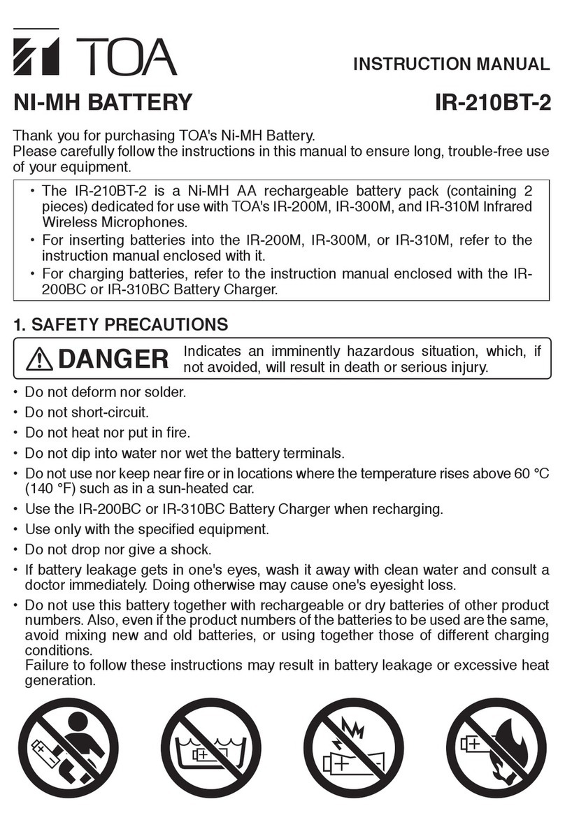 Toa IR-210BT-2 instruction manual