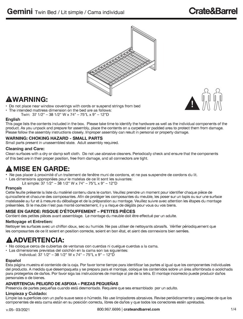 Crate&Barrel Gemini User manual Crate&Barrel Gemini User manual