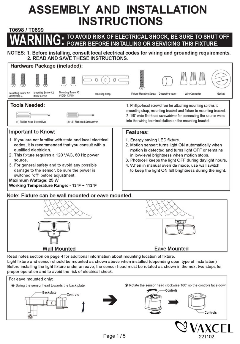 Vaxcel T0698 Instruction manual