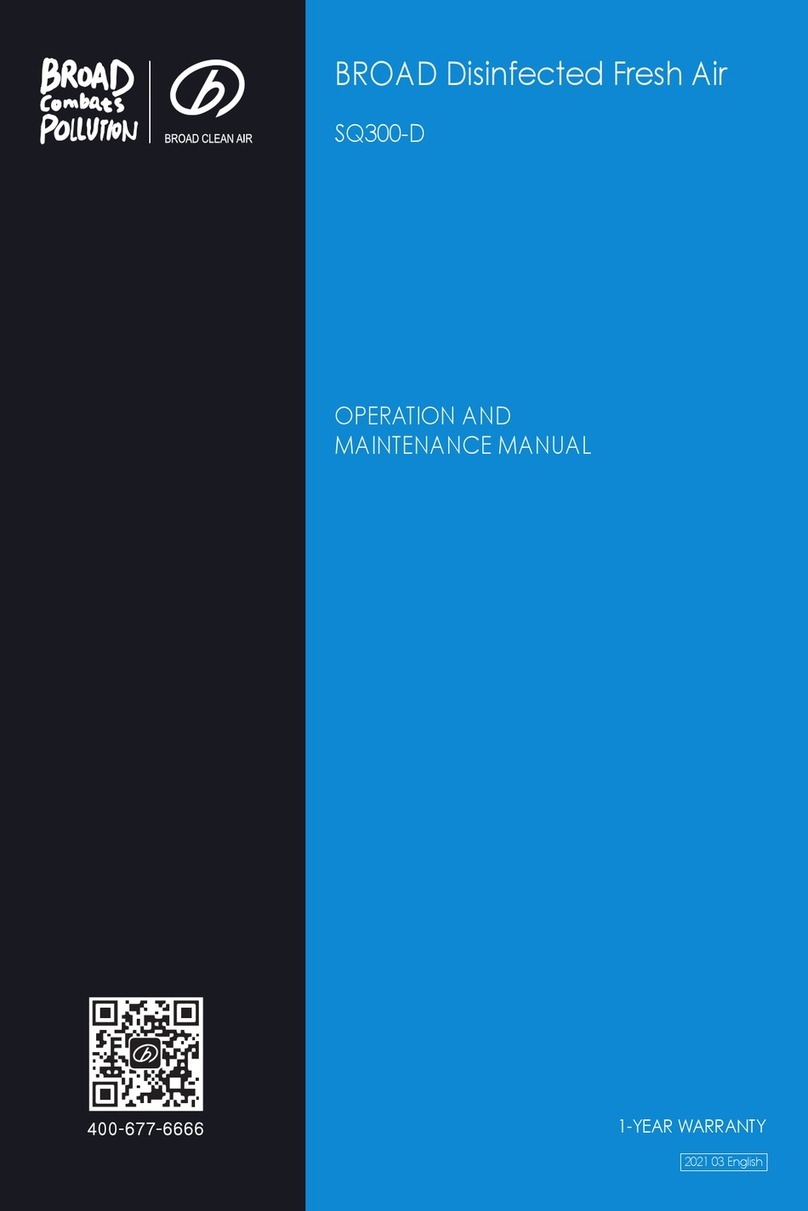 BROAD Clean Air SQ300-D Operation and maintenance manual BROAD Clean Air SQ300-D Operation and maintenance manual
