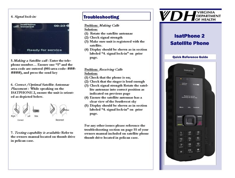 VDH IsatPhone 2 Quick reference guide