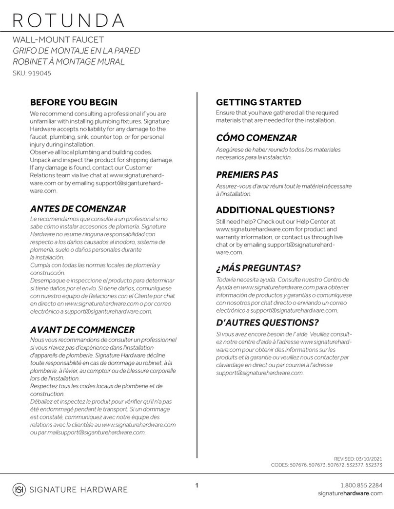Signature Hardware ROTUNDA 919045 User manual Signature Hardware ROTUNDA 919045 User manual