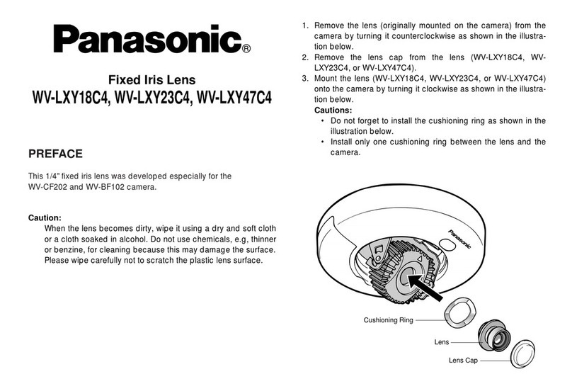 Panasonic WV-LXY18C4 quick start guide