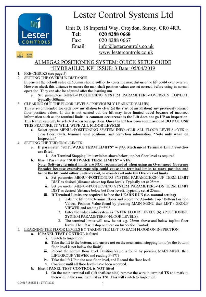 Lester Controls ALMEGA2 User manual