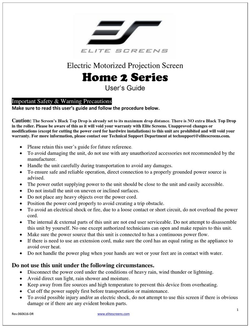 Elite Screens Elite Home 2 Series User manual