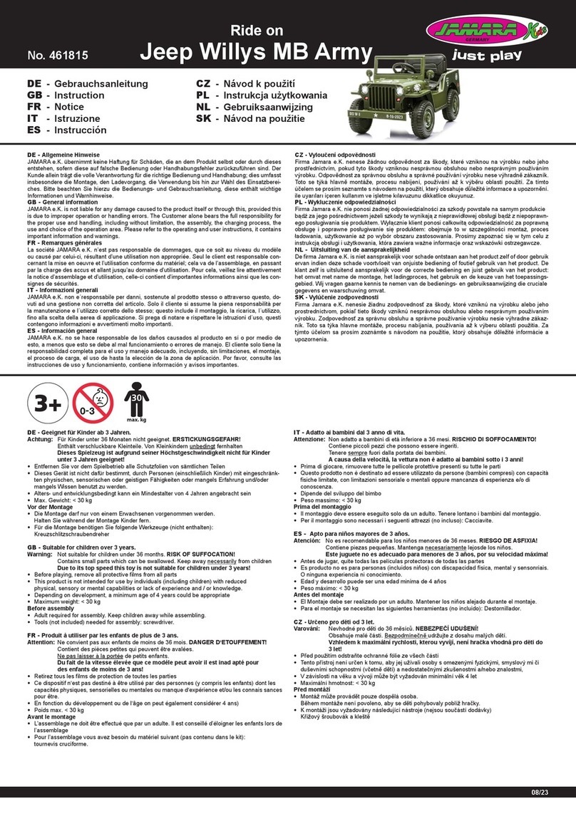Jamara Jeep Willys MB Army instruction manual