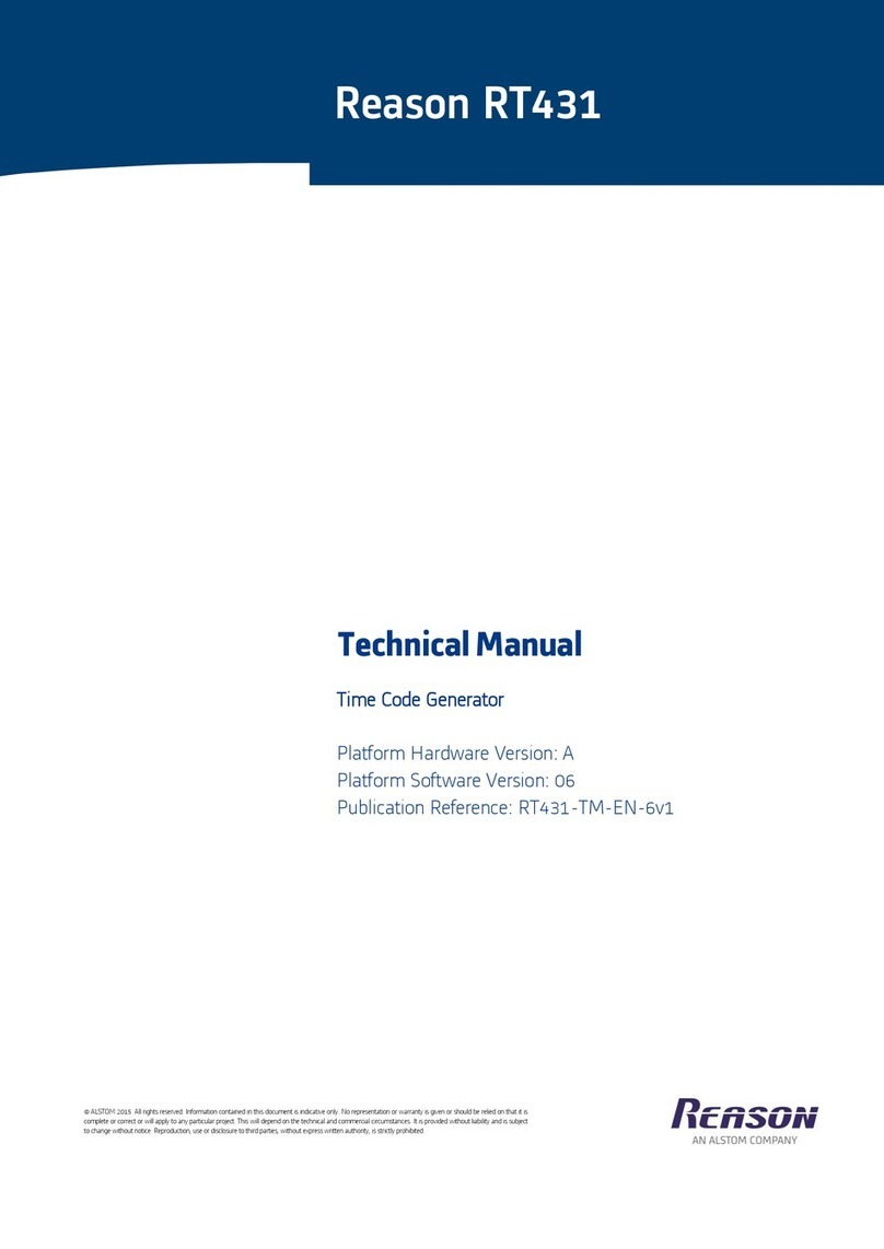 Alstom Reason RT431 Technical manual