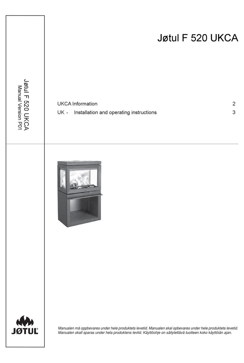 Jøtul F 520 Installation and operating instructions